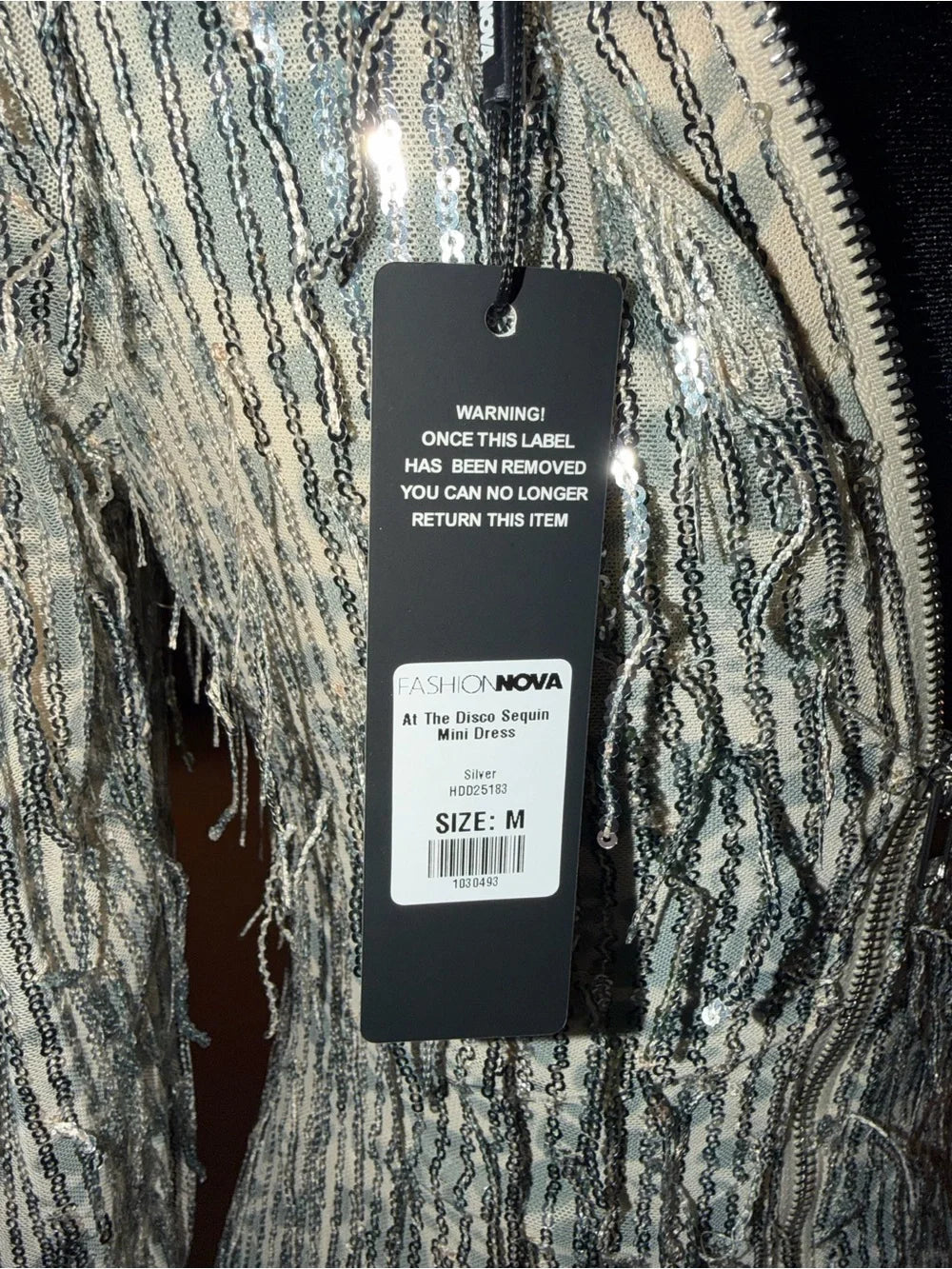NEW WITH TAG Forever 21 Silver Sequin Mini Dress | Sparkly Fringe Party Chic