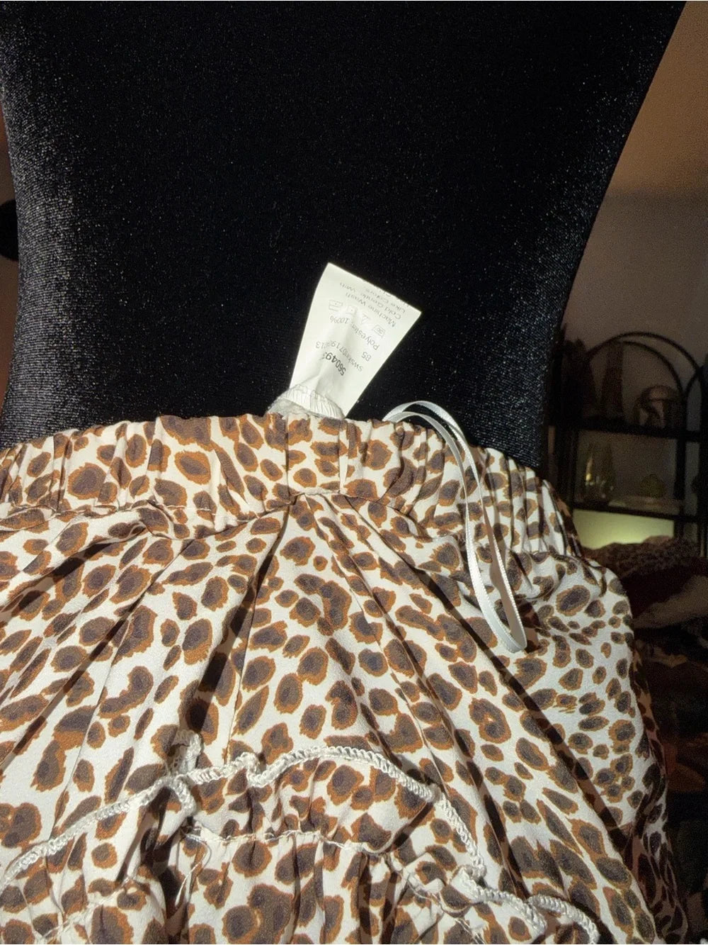 Leopard Print Tiered Mini Skirt | Brown & Black Flirty Ruffle Chic