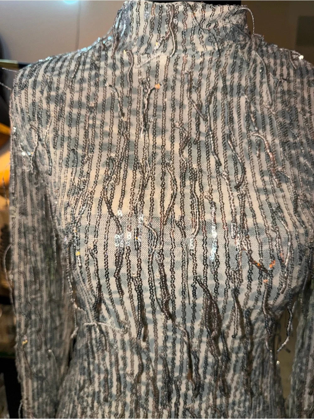 NEW WITH TAG Forever 21 Silver Sequin Mini Dress | Sparkly Fringe Party Chic