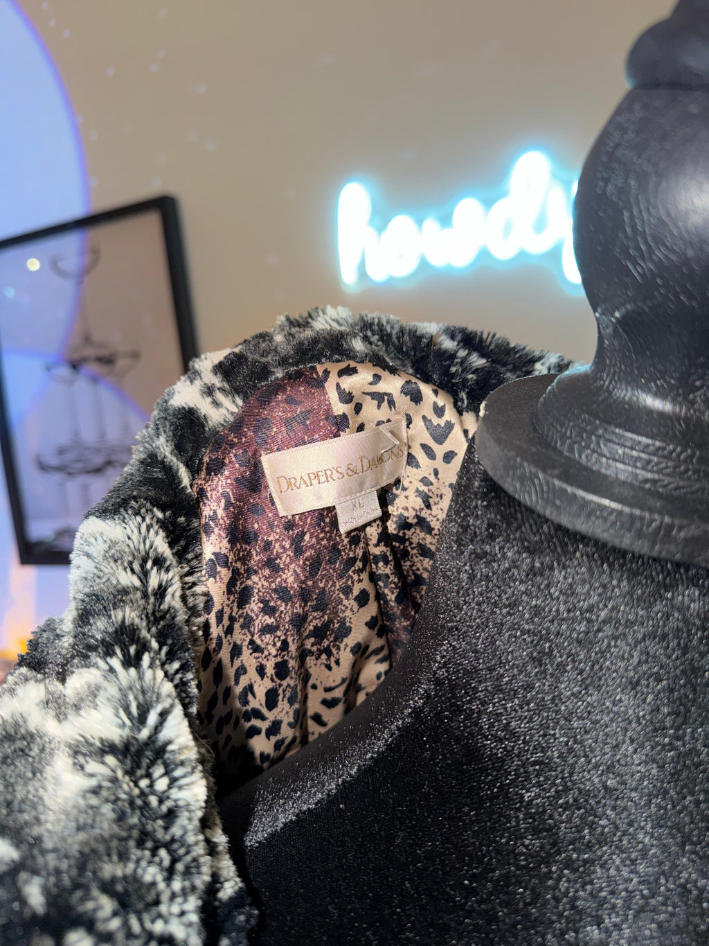 Black & White Fur Winter Jacket