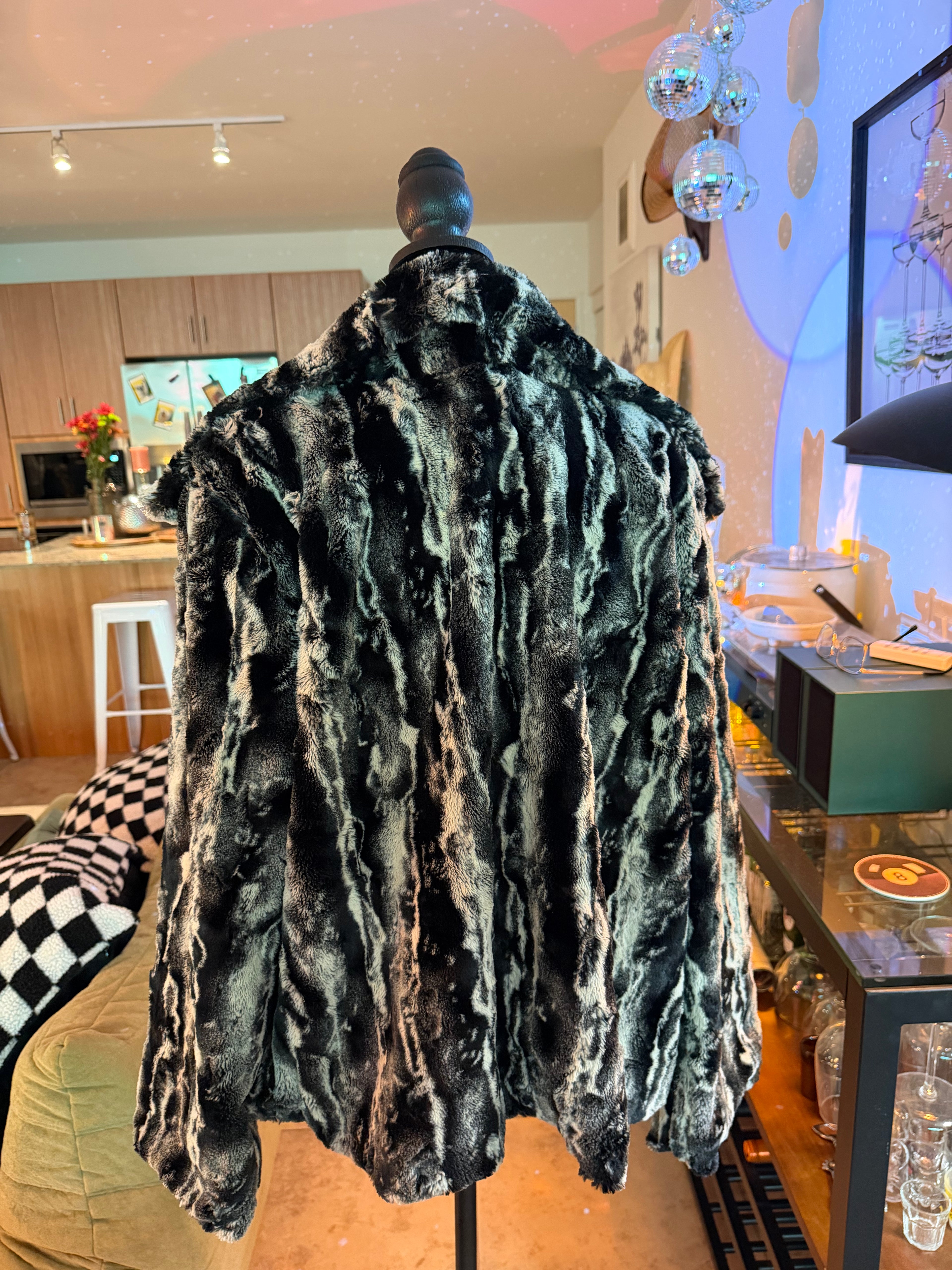 Black & White Fur Winter Jacket