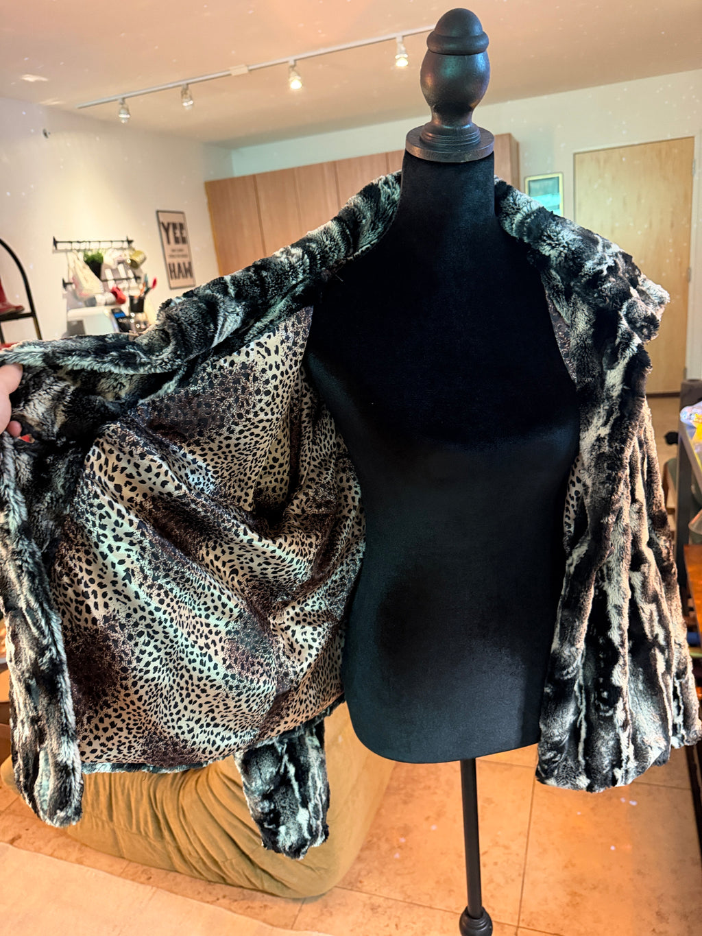 Black & White Fur Winter Jacket