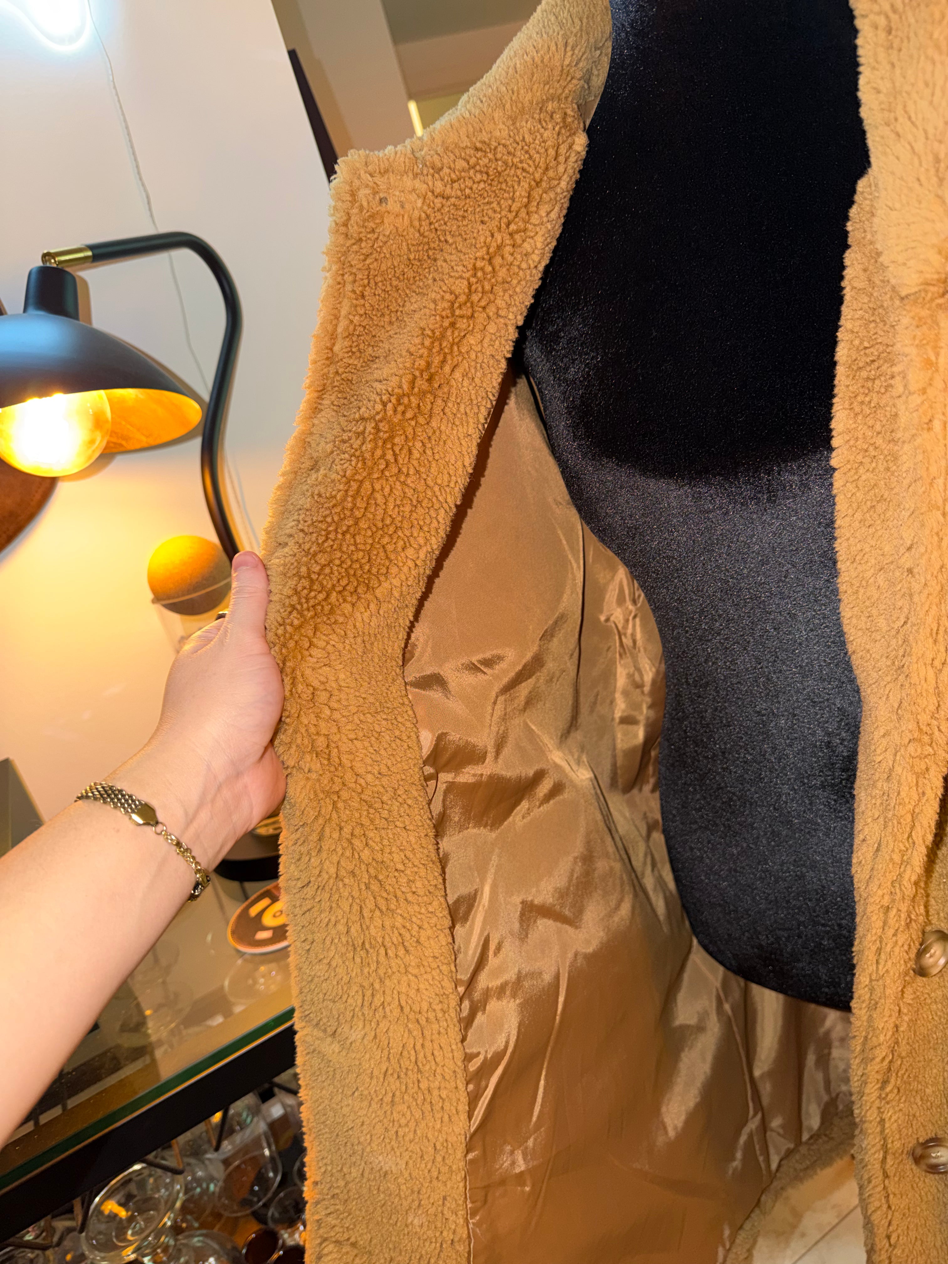 GAP Cozy Teddy Faux-Shearling Coat in Camel