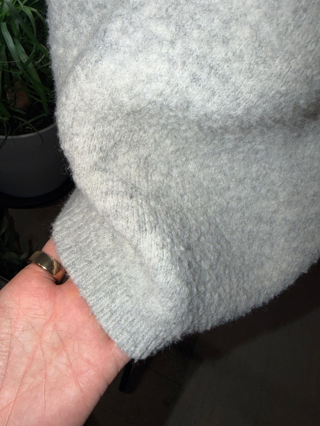 Gray Wool Button-Front Sweater Vest