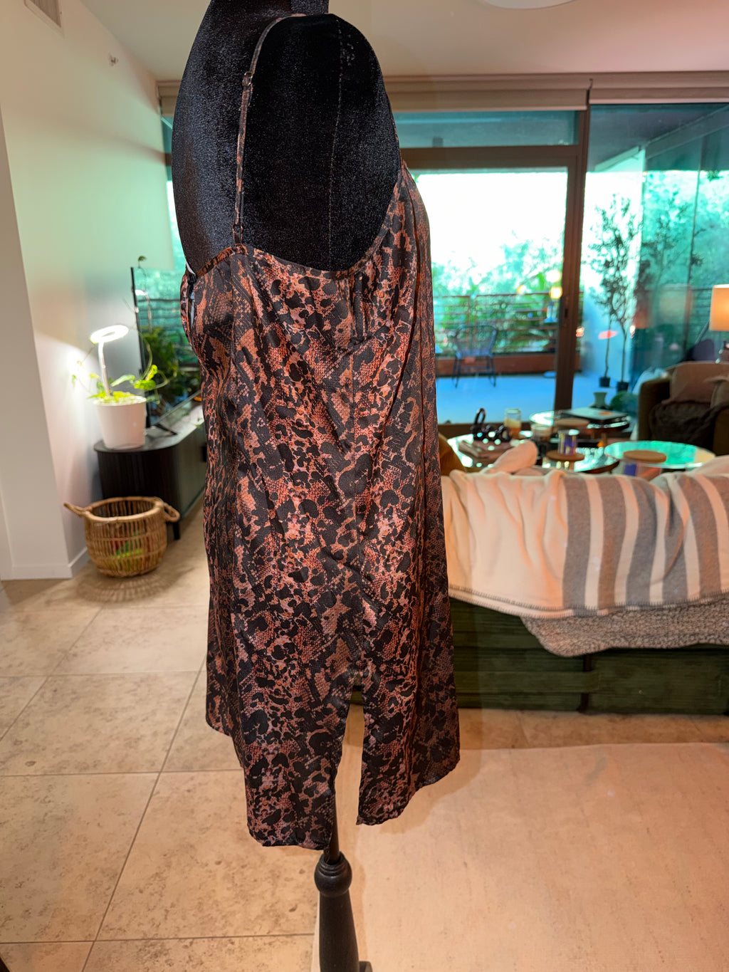 Snake-Print Slip Mini Dress | Edgy Night Out