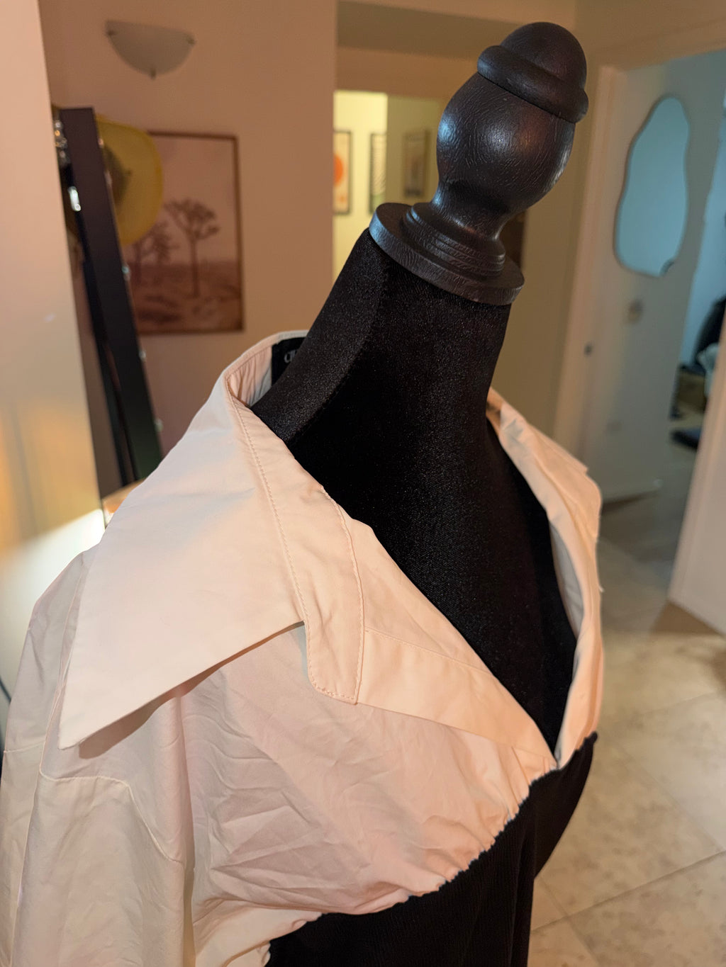 Cider Two-Tone Button-Down Top | Black & White Layered Look