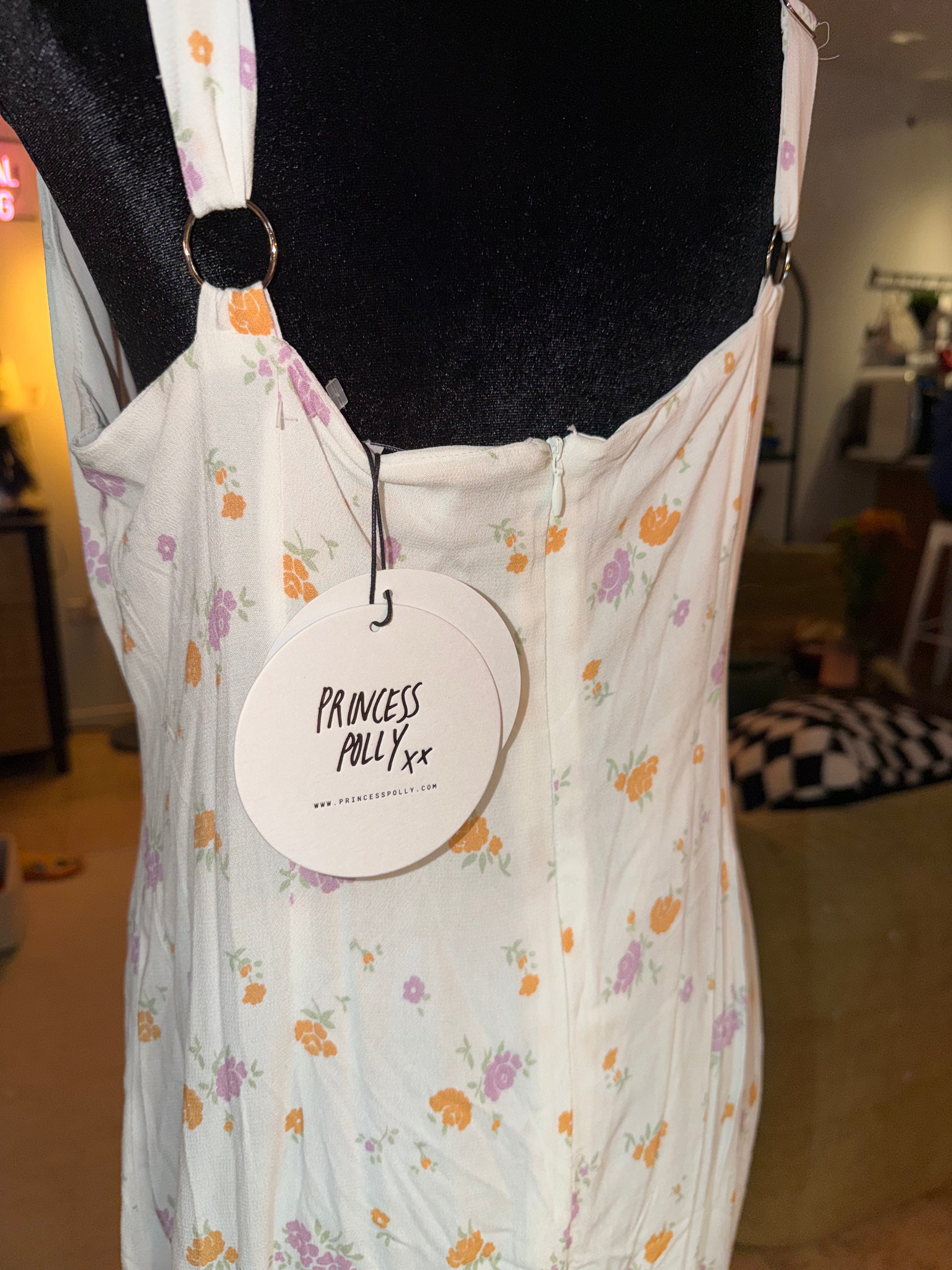 Princess Polly Floral Cream Slip Maxi Dress | Soft Romantic Cottage Chic