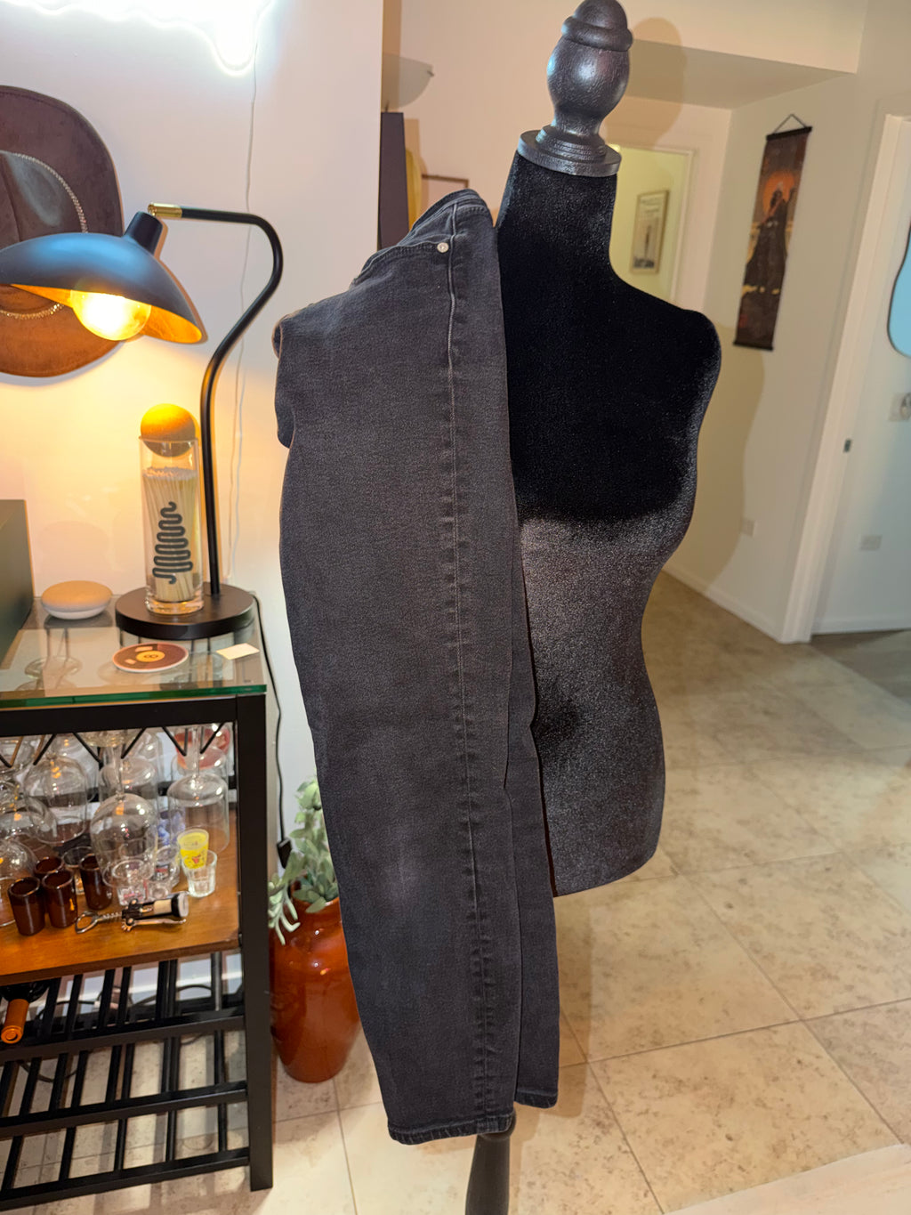 Zara Black Straight Leg Denim Jeans | Faded Black Everyday Staple