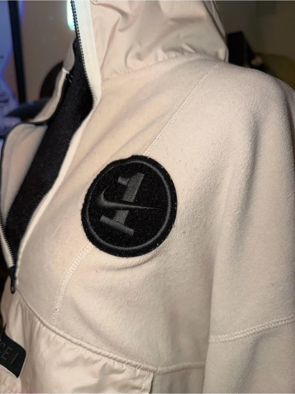 Nike Cream Half-Zip Utility Pullover Jacket | Cozy Sporty Chic