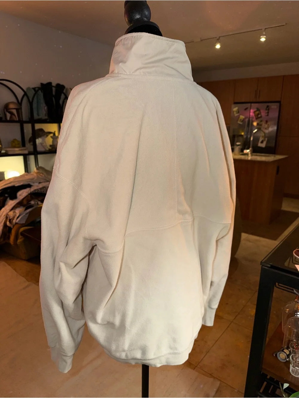 Nike Cream Half-Zip Utility Pullover Jacket | Cozy Sporty Chic