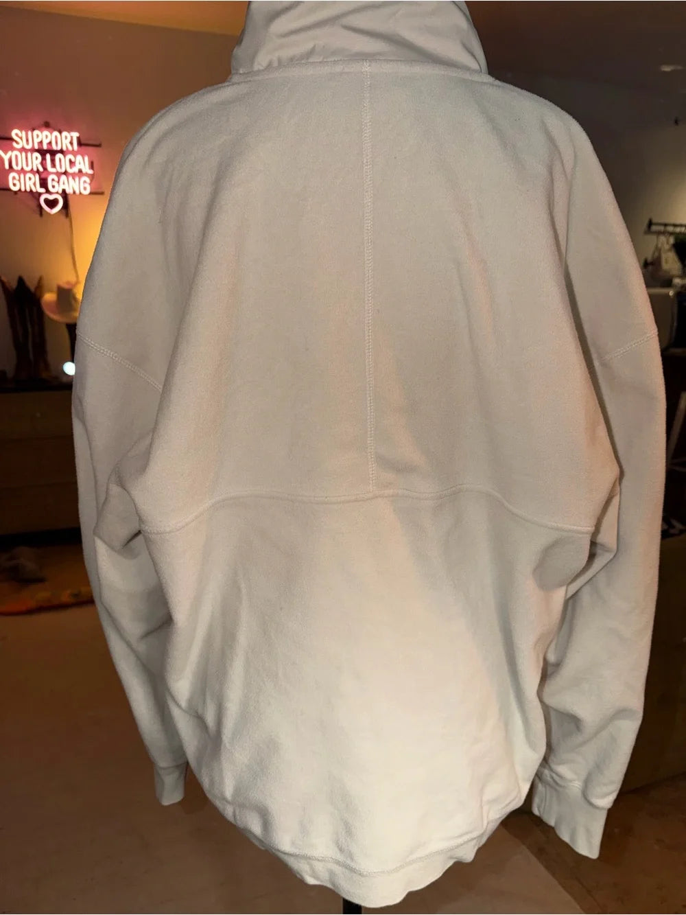 Nike Cream Half-Zip Utility Pullover Jacket | Cozy Sporty Chic