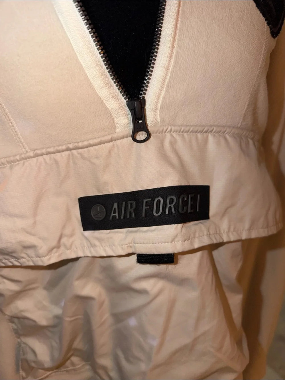 Nike Cream Half-Zip Utility Pullover Jacket | Cozy Sporty Chic